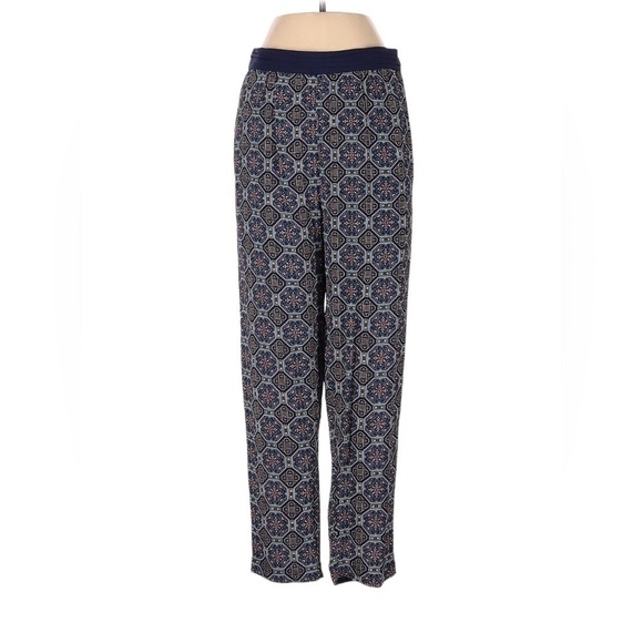 Anthropologie Blue Patterned Straight Leg Pants - Picture 4 of 13